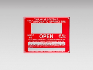 Sign - “Control Valve”