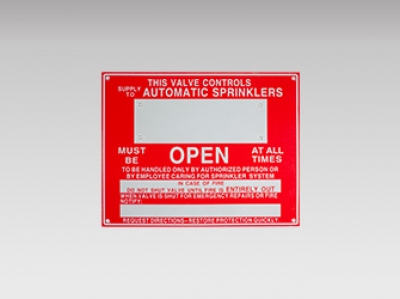 Sign - “Control Valve”